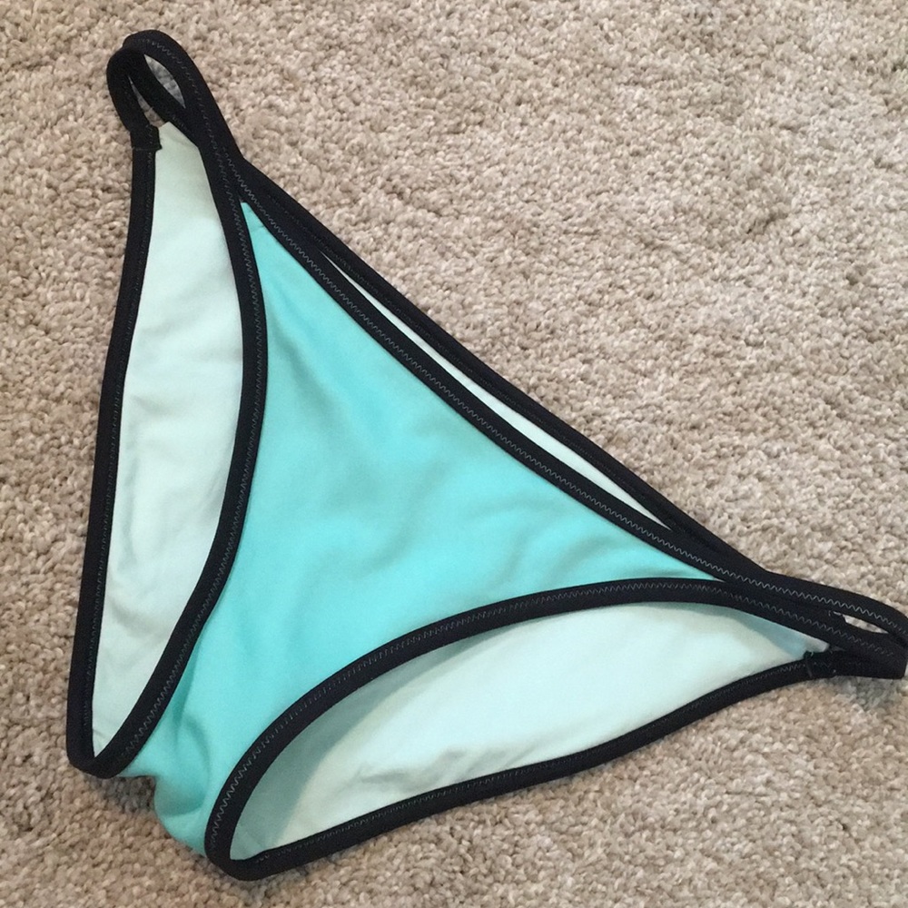 Aqua blue bathing suit bottoms